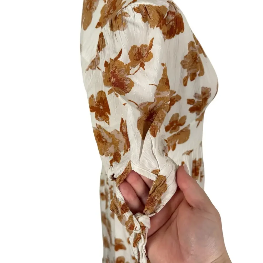 Altar'd State Floral Stacie Dress Size Medium Midi Boho Western Ranch Romantic - Picture 6 of 11